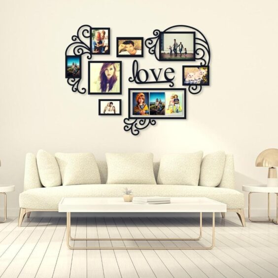 8 Frame Love Wall Art Decor