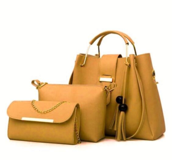 3 Pcs PU Leather Handbag - Image 5